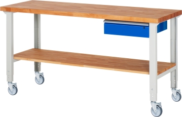 Fahrbare Werkbank (höhenverstellbar) 7001A7, B2000xT700xH950-1000mm | 4LR