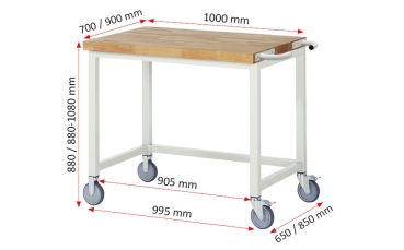 Preview: Fahrbare Werkbank 8000, B1000xT700xH880mm