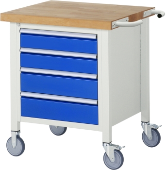 Fahrbare Werkbank 8162, B750xT700xH880mm, 4xSchublade-TA