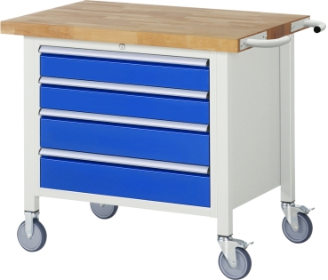 Fahrbare Werkbank 8262, B1000xT700xH880mm, 4xSchublade-TA