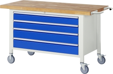Fahrbare Werkbank 8362, B1500xT700xH880mm, 4xSchublade-TA