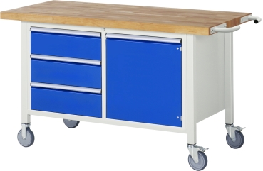 Fahrbare Werkbank 8468, B1500xT700xH880mm, 3xSchublade-TA, 1xTür