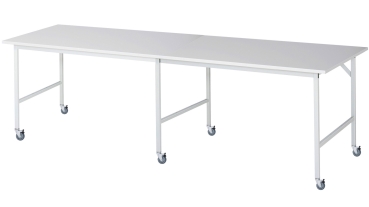 Fahrbarer Arbeitstisch Jerry (6 LR), B3000xT1000xH900mm, M-Platte-22mm