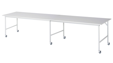 Fahrbarer Arbeitstisch Jerry (6 LR), B4000xT1000xH900mm, M-Platte-22mm