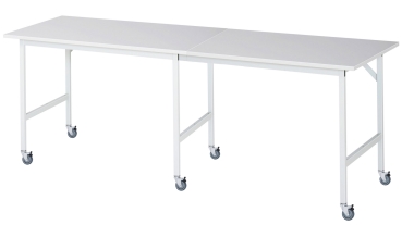 Fahrbarer Arbeitstisch Jerry (6 LR), B2500xT800xH900mm, M-Platte-22mm