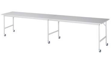 Fahrbarer Arbeitstisch Jerry (6 LR), B4000xT800xH900mm, M-Platte-22mm
