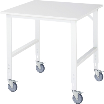 Fahrbarer Arbeitstisch (HV) Tom (4 LR), B1000xT1000xH910-1230mm, M-Platte-22mm