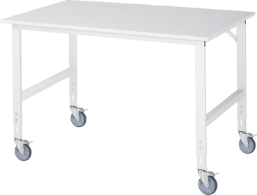 Fahrbarer Arbeitstisch (HV) Tom (4 LR), B1500xT1000xH910-1230mm, M-Platte-22mm