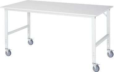 Fahrbarer Arbeitstisch (HV) Tom (4 LR), B2000xT1000xH910-1230mm, M-Platte-22mm