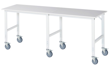 Fahrbarer Arbeitstisch (HV) Tom (6 LR), B2500xT800xH910-1230mm, M-Platte-22mm