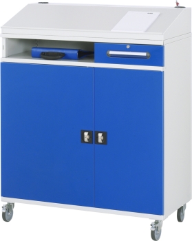 Preview: Beistellschrank Stehpult 06T, B1100xT520xH1110/1220mm, mobil
