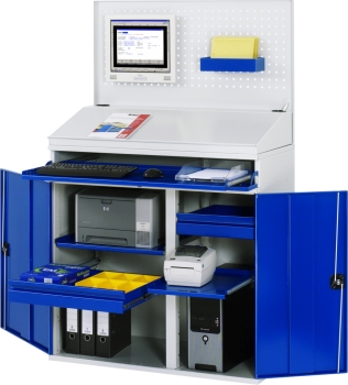 Computer-Schrank 61T, B1100xT520xH1770mm, stationär