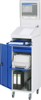 Computer-Schrank 61, B450 x T520 x H1895 mm, mobil