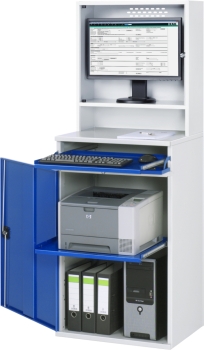 Computer-Schrank 65 mit Monitorgehäuse T250mm, B650xT520xH1770mm, stationär
