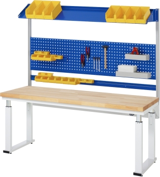 Preview: Werkbank elektrisch höhenverstellbar, B1000xT900xH740-1140mm, B-Platte-40 mm