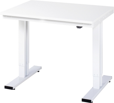 Werktisch elektrisch höhenverstellbar, B1000xT800xH720-1120mm, M-Platte-22 mm