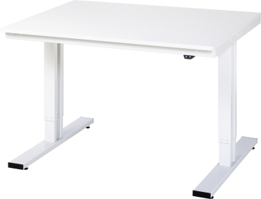 Werktisch elektrisch höhenverstellbar, B1250xT1000xH720-1120mm, M-Platte-22 mm