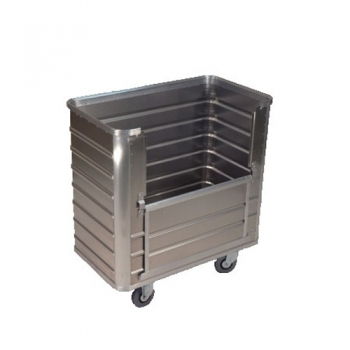 Transportwagen aus Leichtmetall mit abklappbarer Längswand