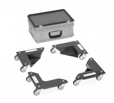 Preview: Eckenroller 150 kg je Stück, je 3 Lenkrollen