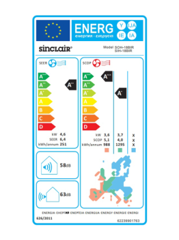 Sinclair RAY Split-Klimaanlage 4.6 kW / 5.2 kW