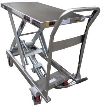 mobiler Hubtisch Premium Edelstahl