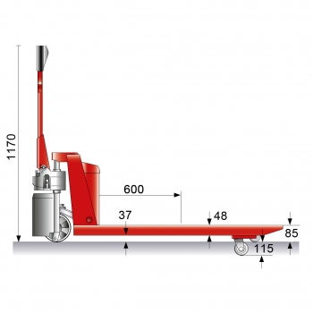 Preview: Elektro-Palettenhubwagen Zeichnung