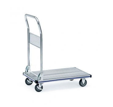 Alu-Plattformwagen 150 kg, mit klappbarem Rohrschiebebügel
