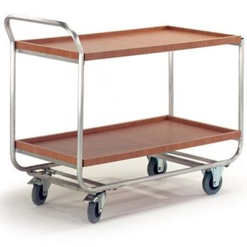 Aluminium-Tischwagen 200 kg Tragkraft, 2 Etagen, LxBxH 1100x600x970 mm