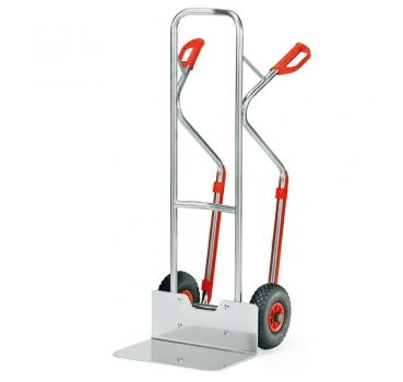 Alukarren 200 kg Tragkraft, Höhe 1300 mm, breite Schaufel, Gleitkufen