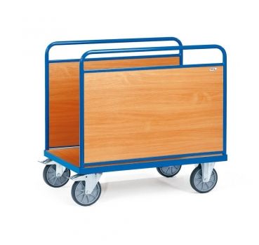 Ballenwagen 600 kg, mit 2 Seitenwänden aus Holz