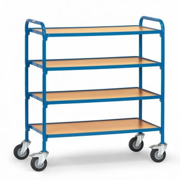 Beistellwagen 250 kg, mit 4 Böden aus Holz