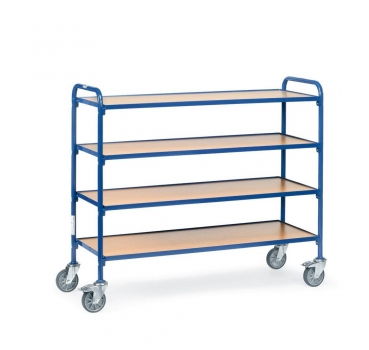 Beistellwagen 250 kg, mit 4 Böden aus Holz