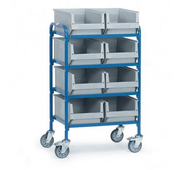 Beistellwagen 250 kg, mit 4 Böden aus Holz