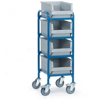 Beistellwagen 250 kg, mit 4 Böden aus Holz