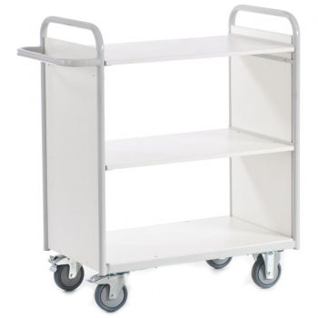 Regalwagen, 3 Ladeflächen und Seitenwänden, 150 kg Tragkraft