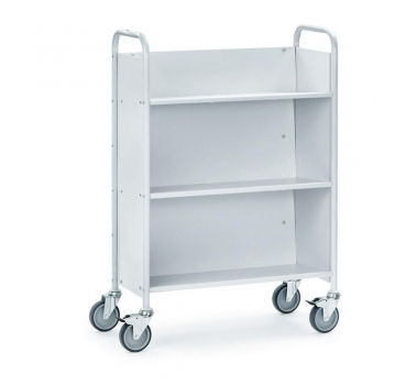 Bürowagen 150 kg, mit 3 geneigten Böden und 3 geschlossenen Wänden