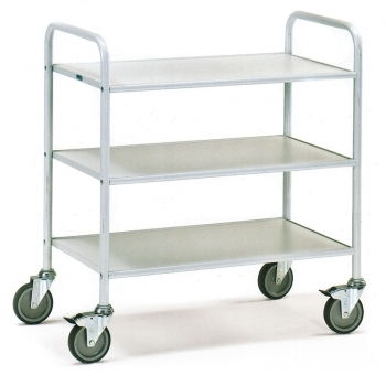 Bürowagen 150 kg, mit 3 Böden und offenen Seitenwänden