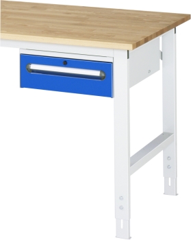 Preview: Unterbau-Container mit 1 Schublade, B425xT600xH175mm, RAL7035/RAL5010