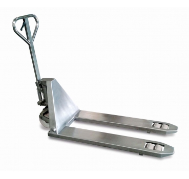 Edelstahl-Gabelhubwagen, Tragkraft 2t/2000kg, Gabel-L 1150mm, Hub 115mm