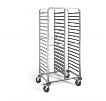 Edelstahl Regalwagen 2-teilig, 36 Auflagenpaare, 820 x 613 x 1645 mm, 200 kg