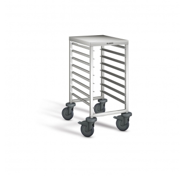 Edelstahl Regalwagen mit Arbeitsplatte, 460x613x900 mm, RWRA 850/900