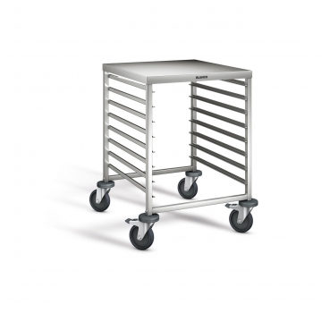 Edelstahl Regalwagen mit Arbeitsplatte, 662x733x900 mm, RWRA 851/900