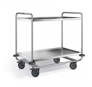 Preview: Edelstahl Servierwagen, 2 Borde, SW 10x6-5B-2
