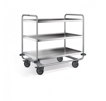 Preview: Edelstahl Servierwagen, 3 Borde, SW 10x6-3-2