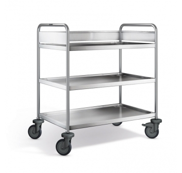 Preview: Edelstahl Tischwagen, 3 Etagen, ARW 9x6-3-2