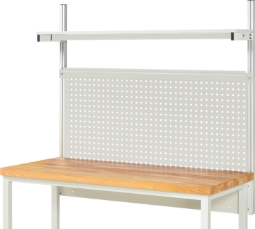 Preview: System-Aufbau - Komplettset 01, für Produktbreite 1500 mm, RAL7035/RAL7035