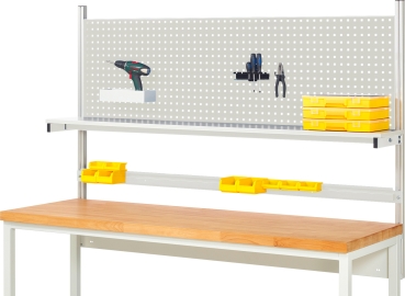 System-Aufbau - Komplettset 01, für Produktbreite 2000 mm, RAL7035/RAL7035