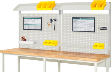 System-Aufbau - Komplettset 02, für Produktbreite 2500 mm, RAL7035/RAL7035