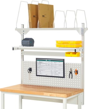 System-Aufbau - Komplettset 03, für Produktbreite 1250 mm, RAL7035/RAL7035