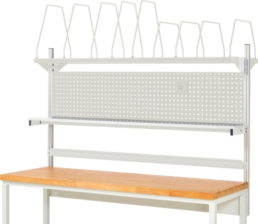 Preview: System-Aufbau - Komplettset 03, für Produktbreite 2000 mm, RAL7035/RAL7035
